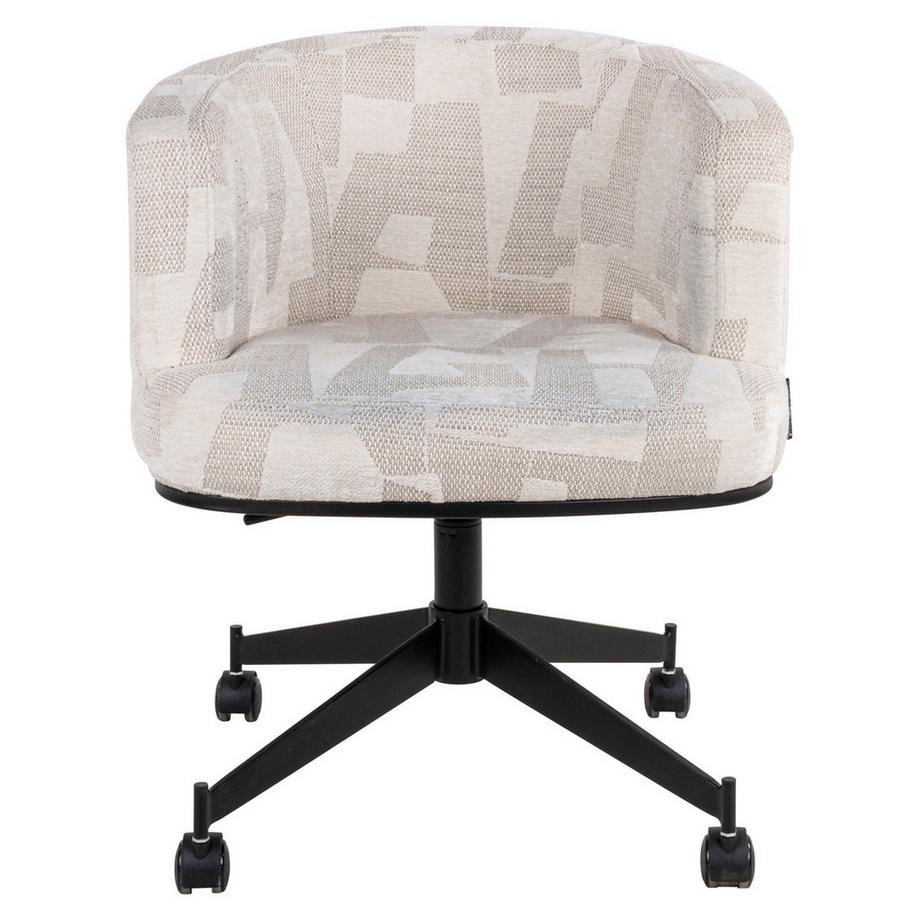 mutoni Chaise pivotante Rochenne beige graffic  