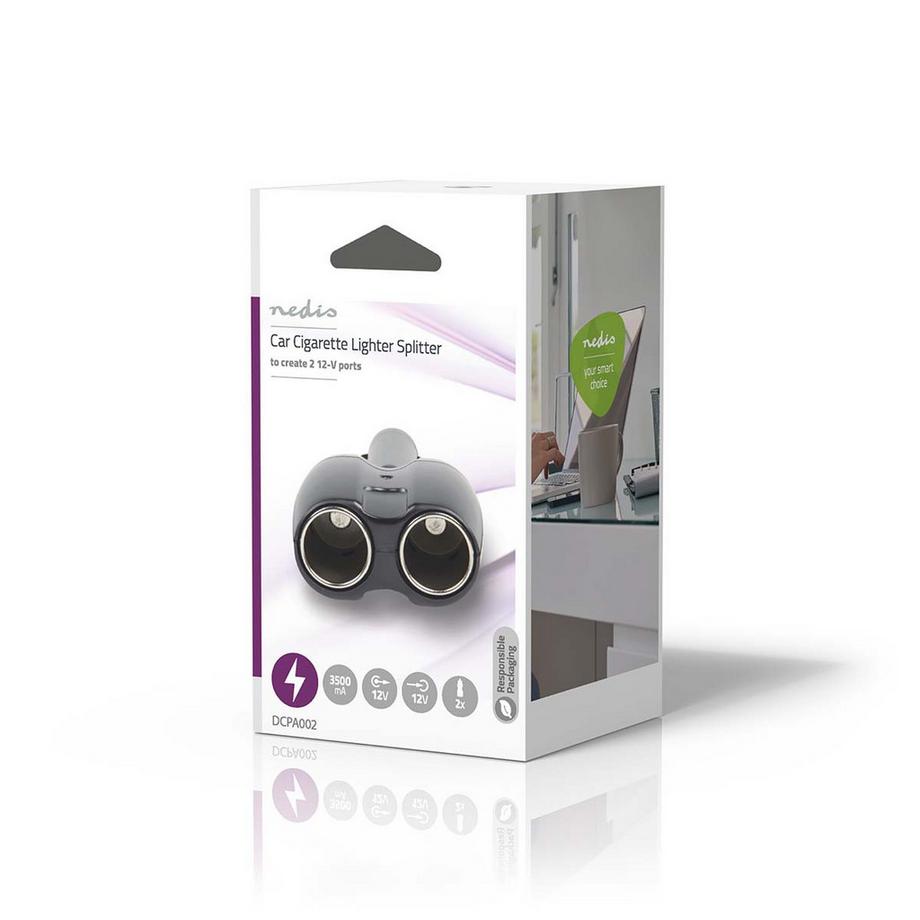 Nedis  Adattatori di alimentazione DC universali | Adattatore per auto | 120 W | Tensione di ingresso: 12 V DC | 12 V DC | Corrente di uscita massima per porta: 10 A | Nero 