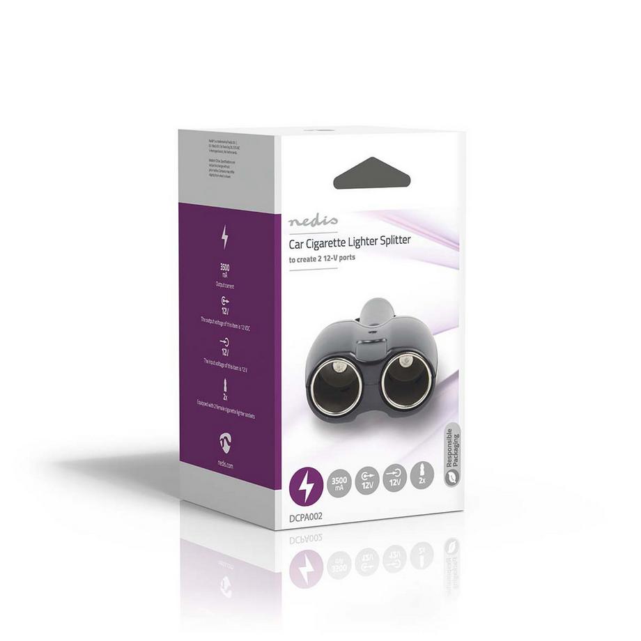 Nedis  Adattatori di alimentazione DC universali | Adattatore per auto | 120 W | Tensione di ingresso: 12 V DC | 12 V DC | Corrente di uscita massima per porta: 10 A | Nero 