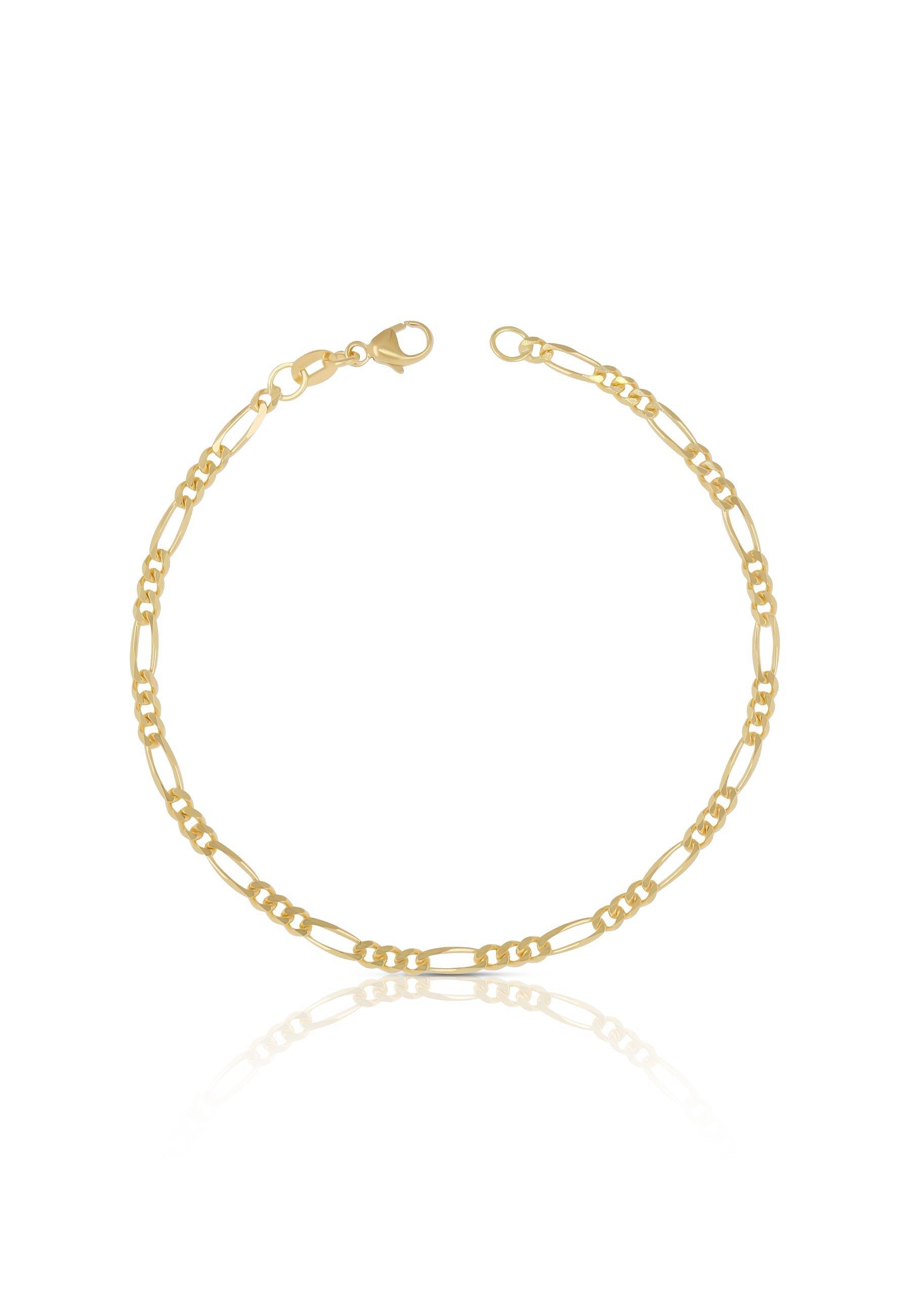 MUAU Schmuck  Bracelet Figaro Gelbgold 750, 19cm, 2.9mm 