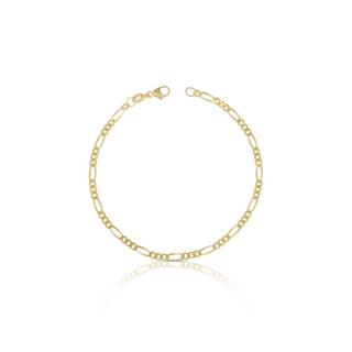 MUAU Schmuck  Bracelet Figaro Gelbgold 750, 19cm, 2.9mm 