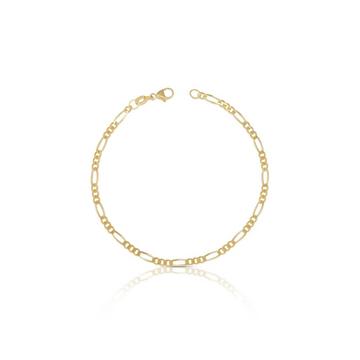 Bracelet Figaro Gelbgold 750, 19cm, 2.9mm