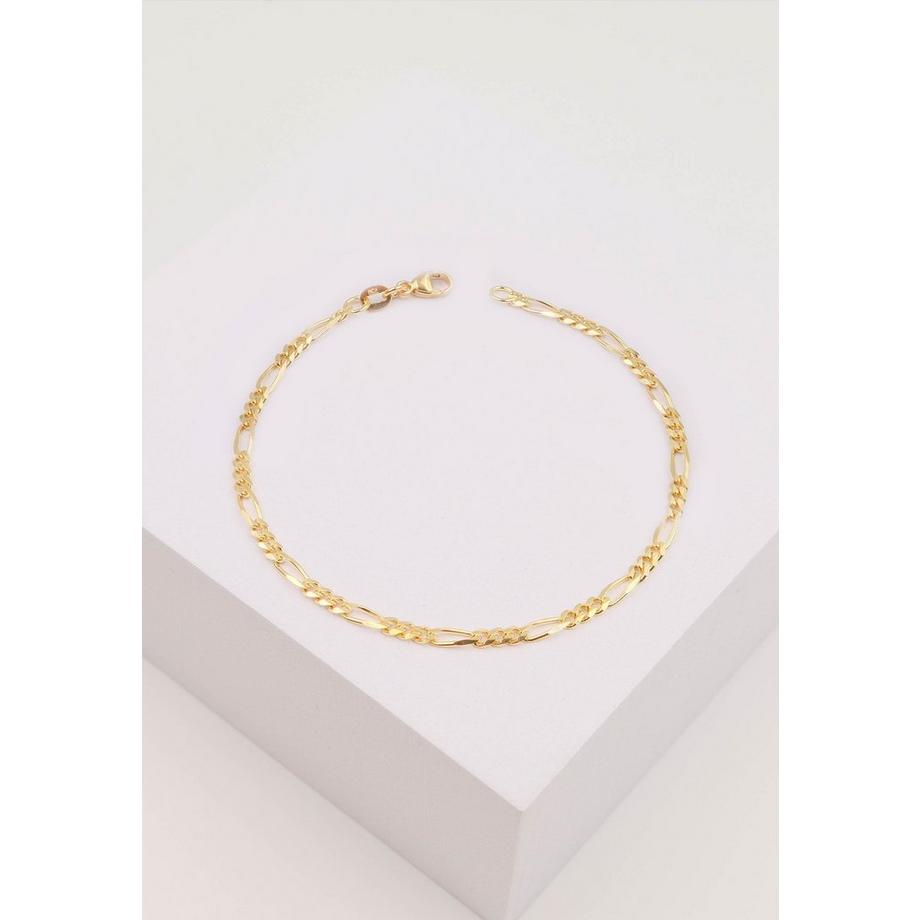 MUAU Schmuck  Bracelet Figaro Gelbgold 750, 19cm, 2.9mm 