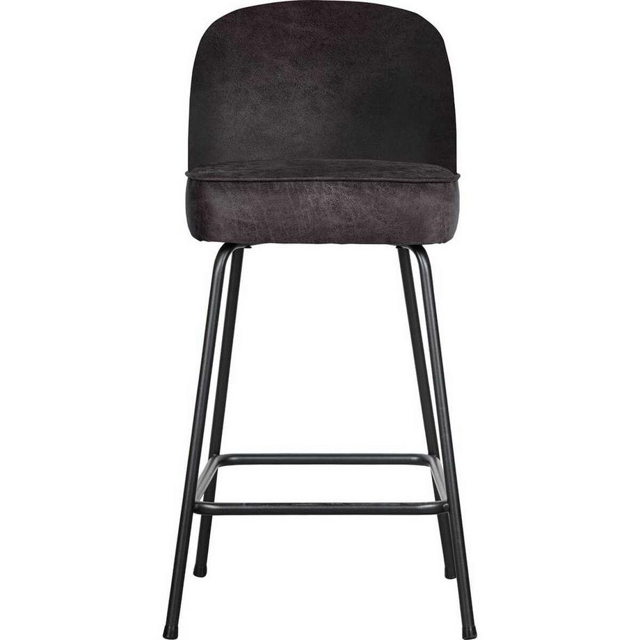 mutoni Sgabello Vogue in pelle riciclata nero 65  