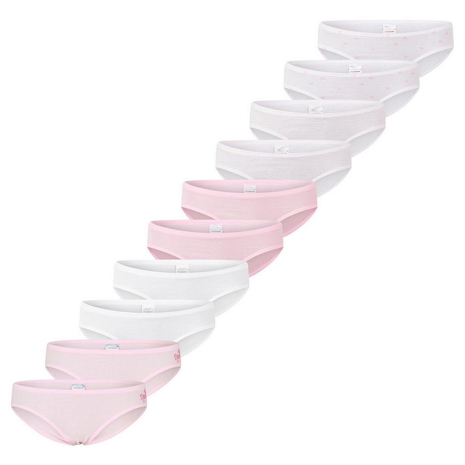 10er Pack 95/5 Kids Girls Organic Cotton - Slips
