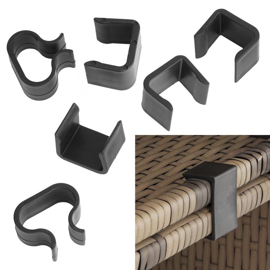 Tectake Lounge in rattan e alluminio San Marino resistente alle intemperie e ai raggi UV  