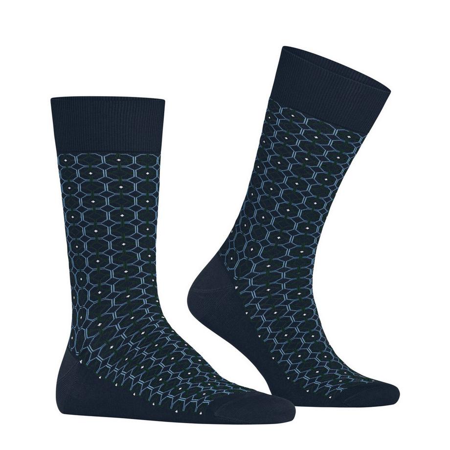 Burlington Tie Socken mit Retro Muster  