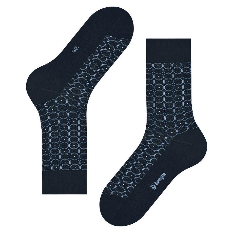 Burlington Tie Socken mit Retro Muster  