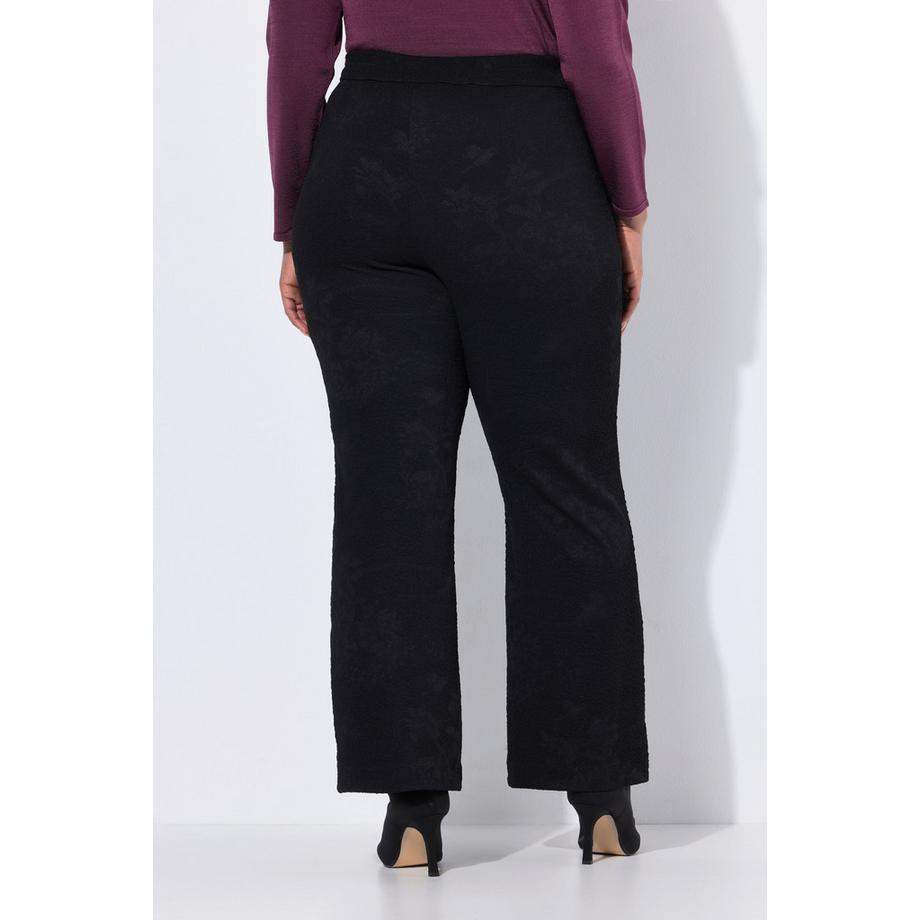 Ulla Popken Jacquard Jerseyhose Bootcut Komfortbund  