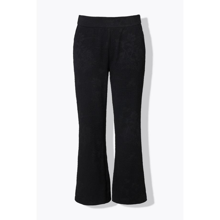 Ulla Popken Jacquard Jerseyhose Bootcut Komfortbund  