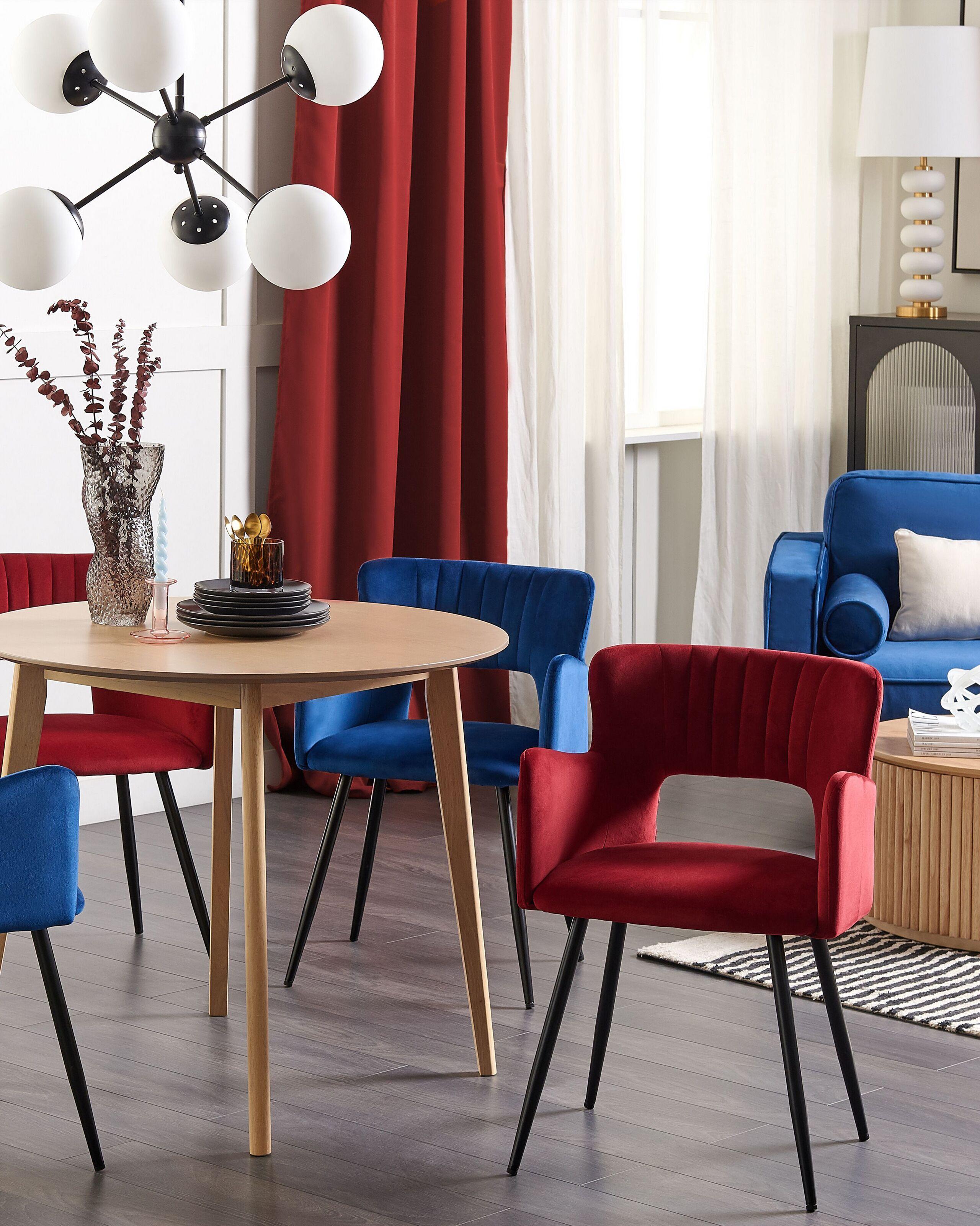 Beliani Lot de 2 chaises en Velours Moderne SANILAC  