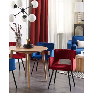 Beliani Lot de 2 chaises en Velours Moderne SANILAC  