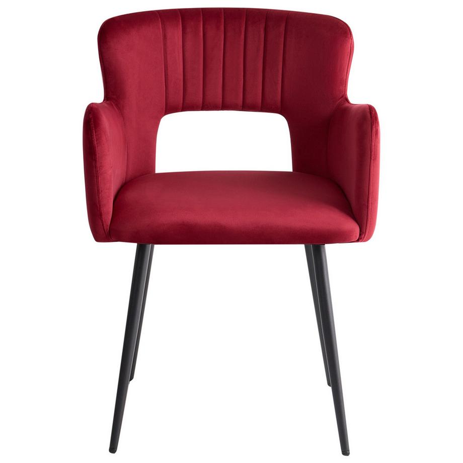 Beliani Esszimmerstuhl 2er Set aus Samtstoff Modern SANILAC  