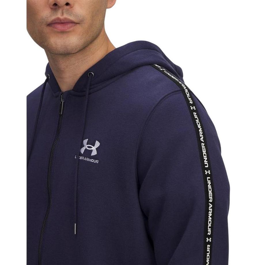 UNDER ARMOUR Fleece Hoodie mit durchgehendem Reißverschluss und gestreiften Ärmeln  