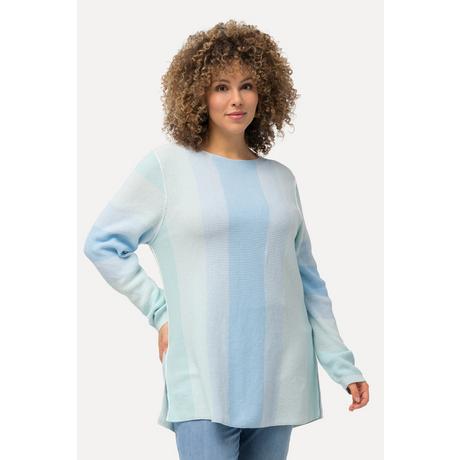 Ulla Popken  Pullover, Streifen, Rundhalsausschnitt, Langarm 