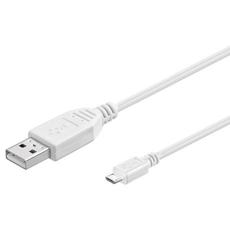 Goobay  Cavo Goobay USB 2.0, da micro-USB a USB-A, 1,8 m, bianco 