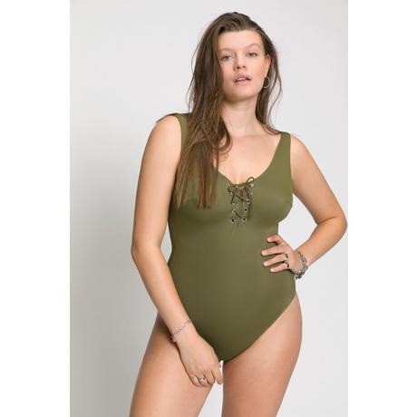 Studio Untold  Maillot de bain, bonnets souples, lacet fantaisie, finition frisottée 