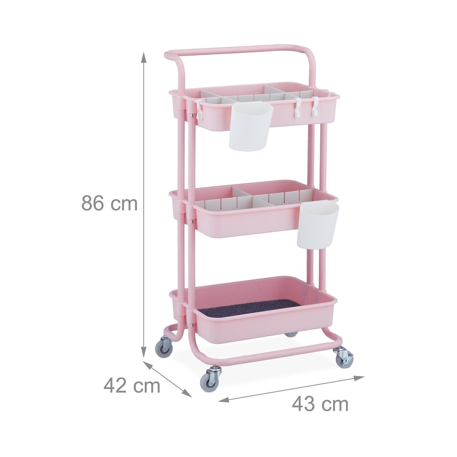 Northio Carrello con 3 ripiani  