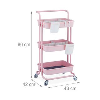 Northio Carrello con 3 ripiani  