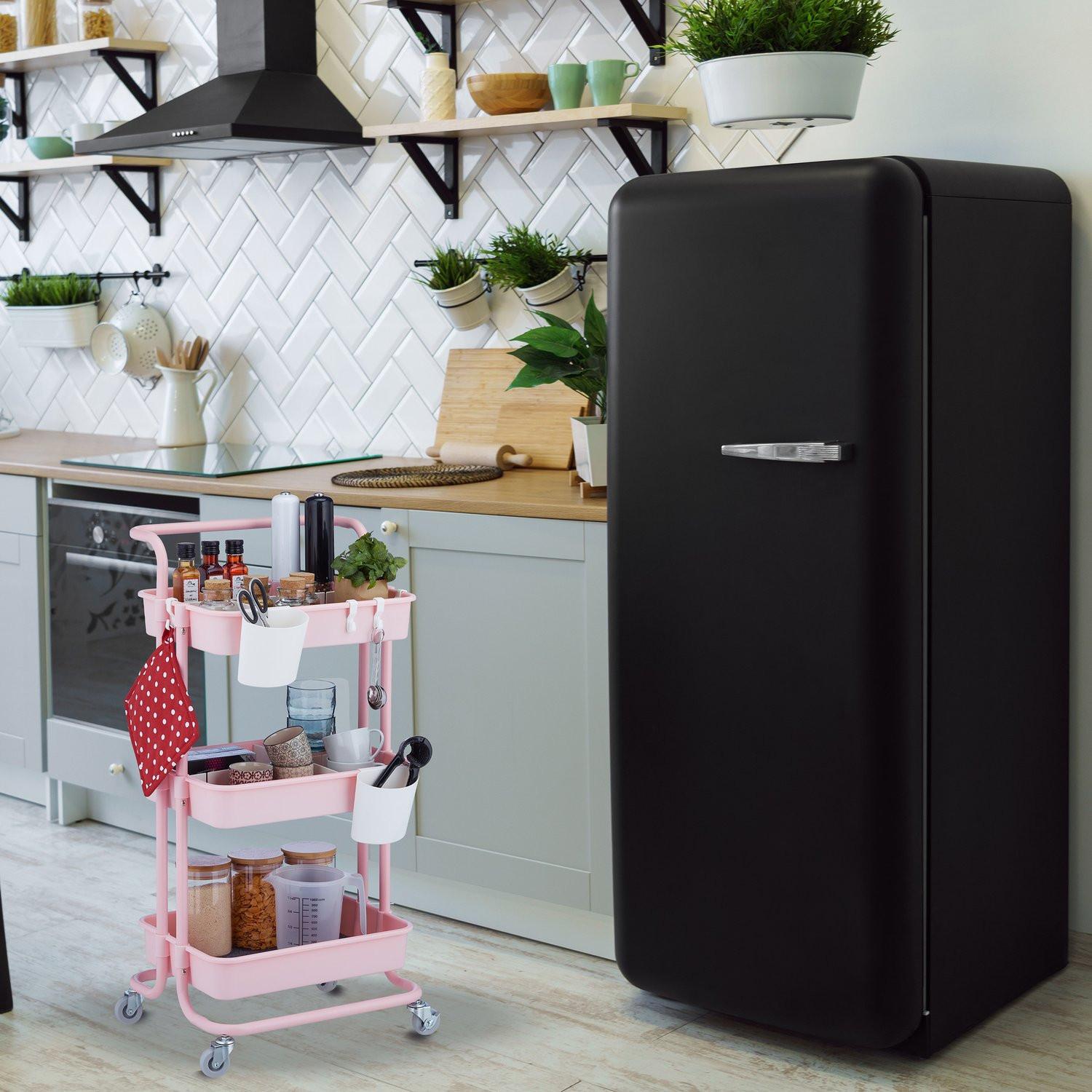 Northio Carrello con 3 ripiani  