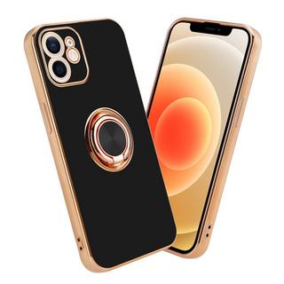 Cadorabo  Housse compatible avec Apple iPhone 11 avec anneau - Coque de protection en silicone TPU flexible, avec protection pour appareil photo et support voiture magnétique 