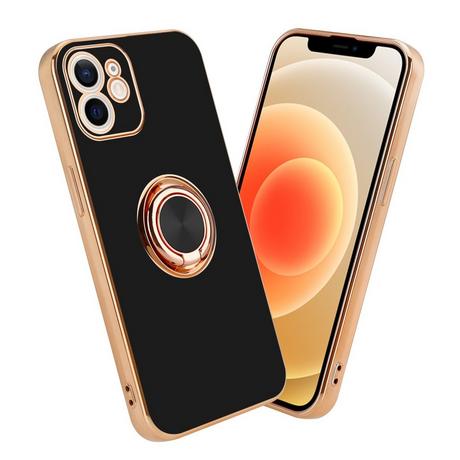 Cadorabo  Housse compatible avec Apple iPhone 11 avec anneau - Coque de protection en silicone TPU flexible, avec protection pour appareil photo et support voiture magnétique 