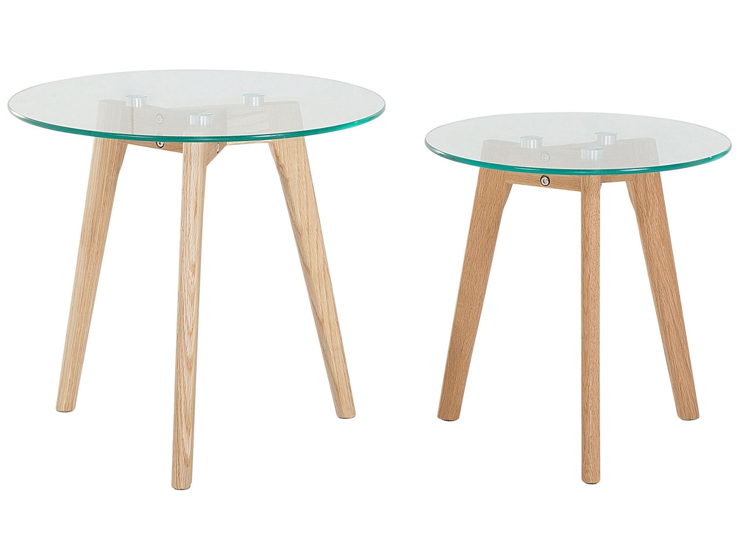 Beliani Ensemble de tables en Verre Moderne MISSOURI  