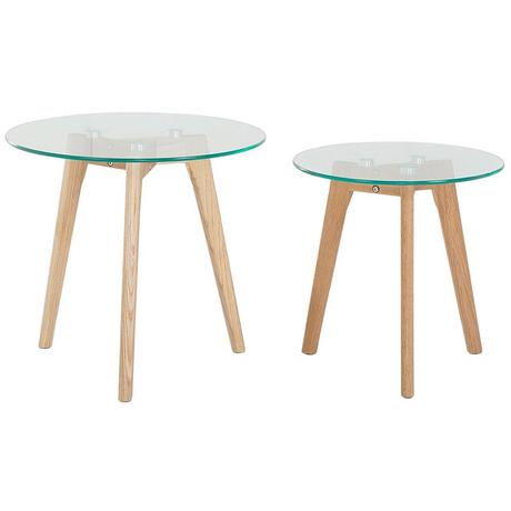 Beliani Ensemble de tables en Verre Moderne MISSOURI  