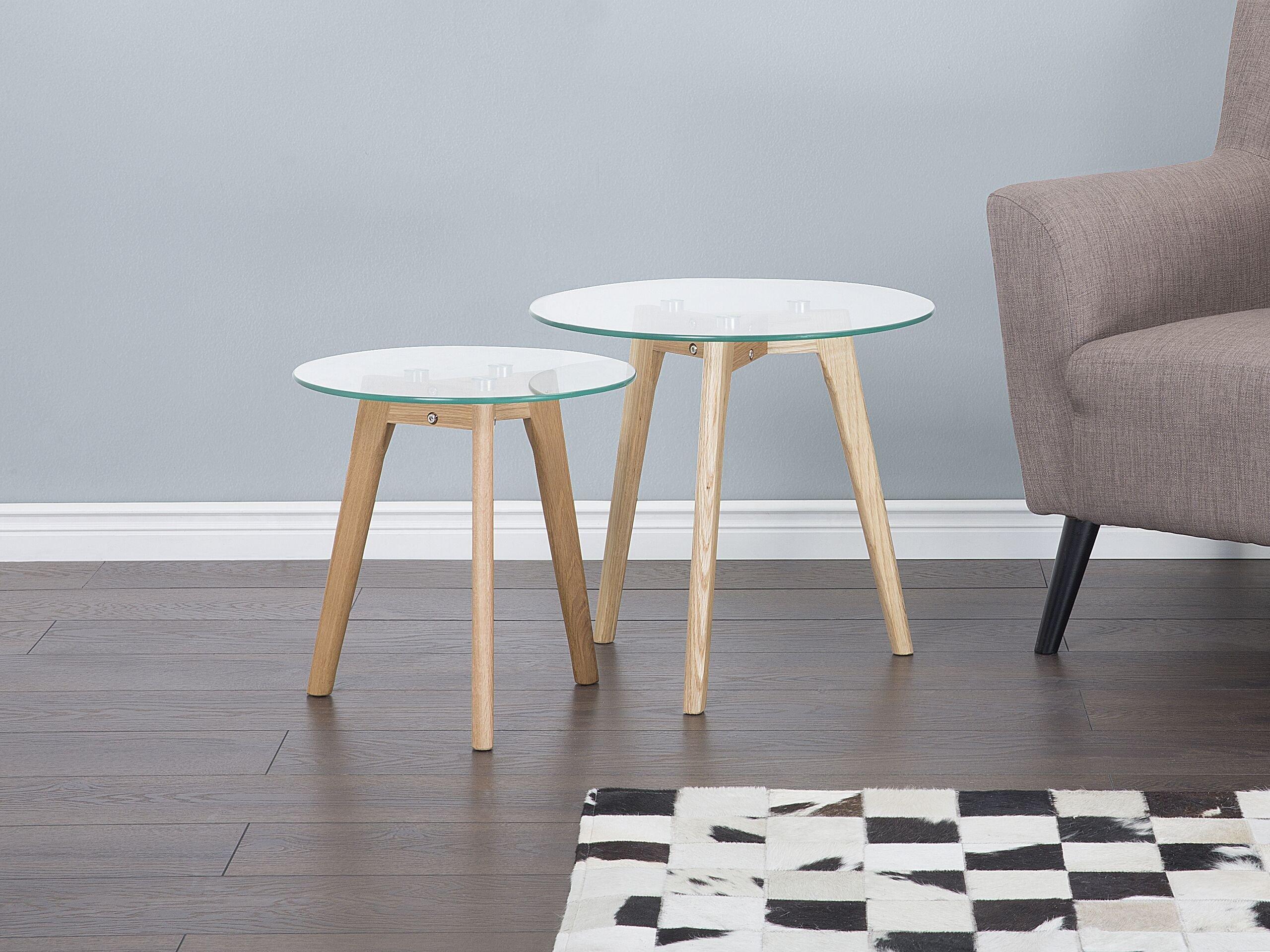 Beliani Ensemble de tables en Verre Moderne MISSOURI  