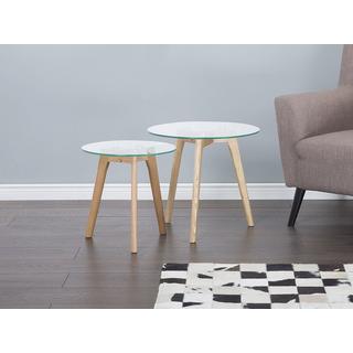 Beliani Ensemble de tables en Verre Moderne MISSOURI  