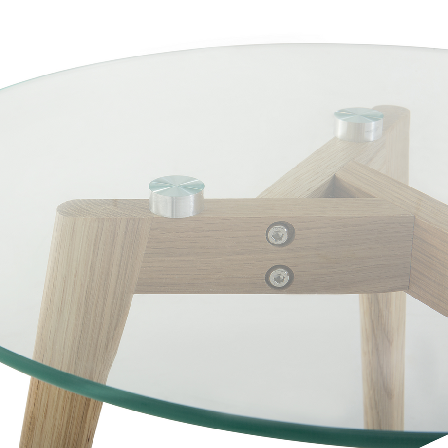 Beliani Set di 2 tavolini da caffè en Vetro  MISSOURI  