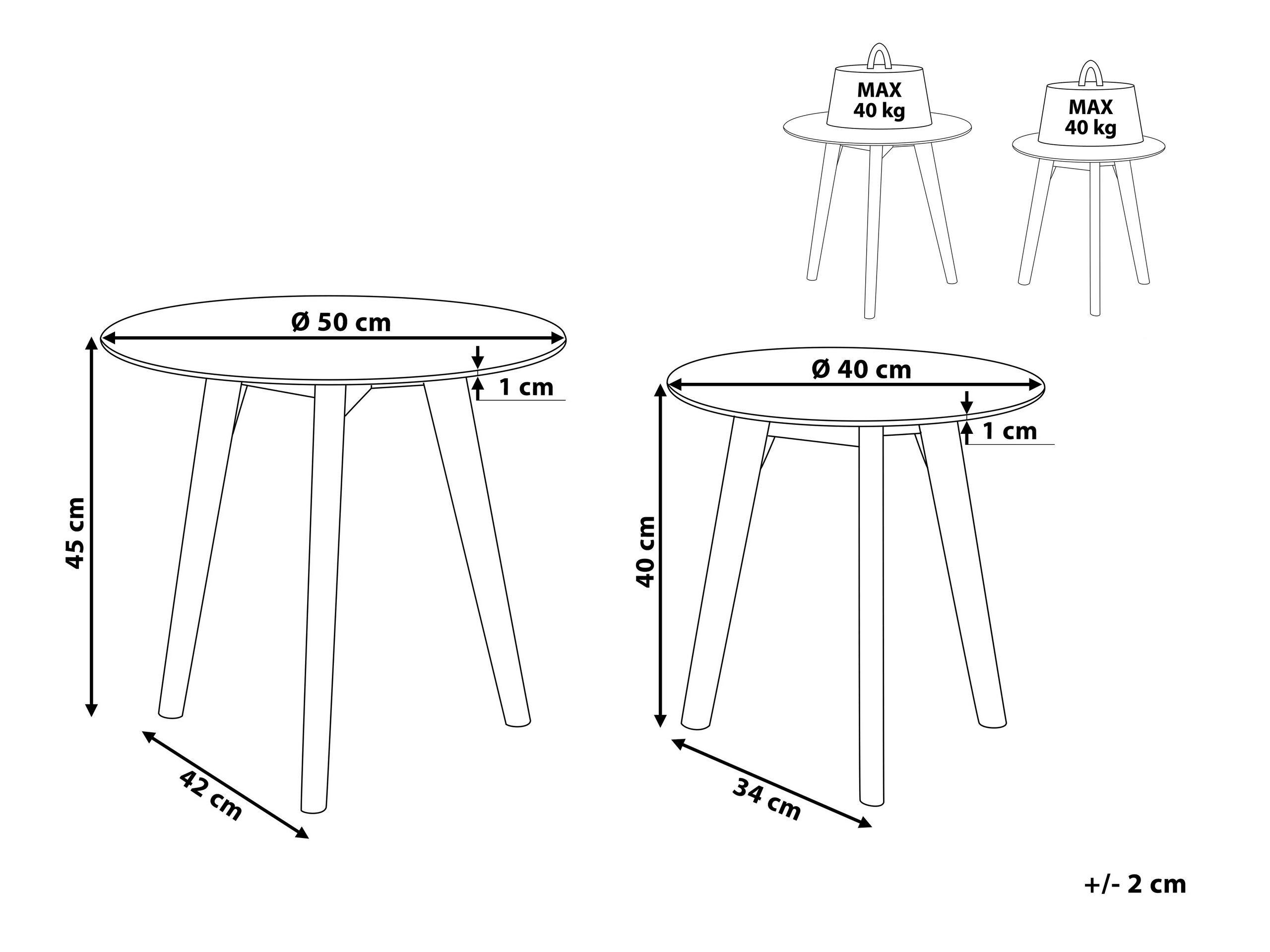 Beliani Tisch Set aus Glas Modern MISSOURI  