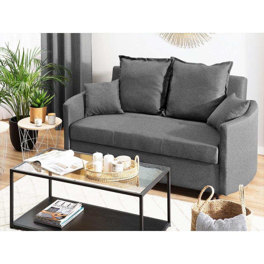 Beliani Schlafsofa aus Stoff  HOVIN  