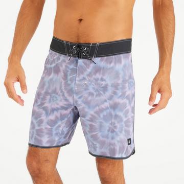 Boardshort surf 500 lunghi 18" uomo - motivo poliestere riciclato