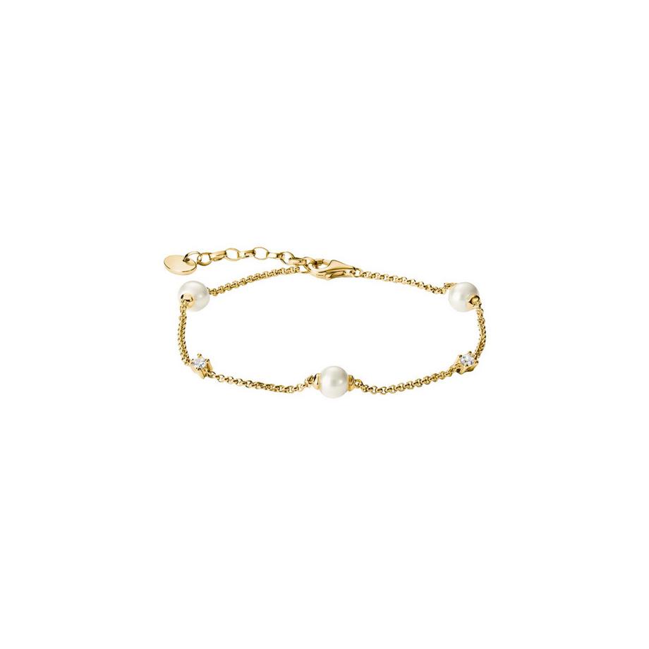 Bracelet Plaqué  avec Perles & Zircons