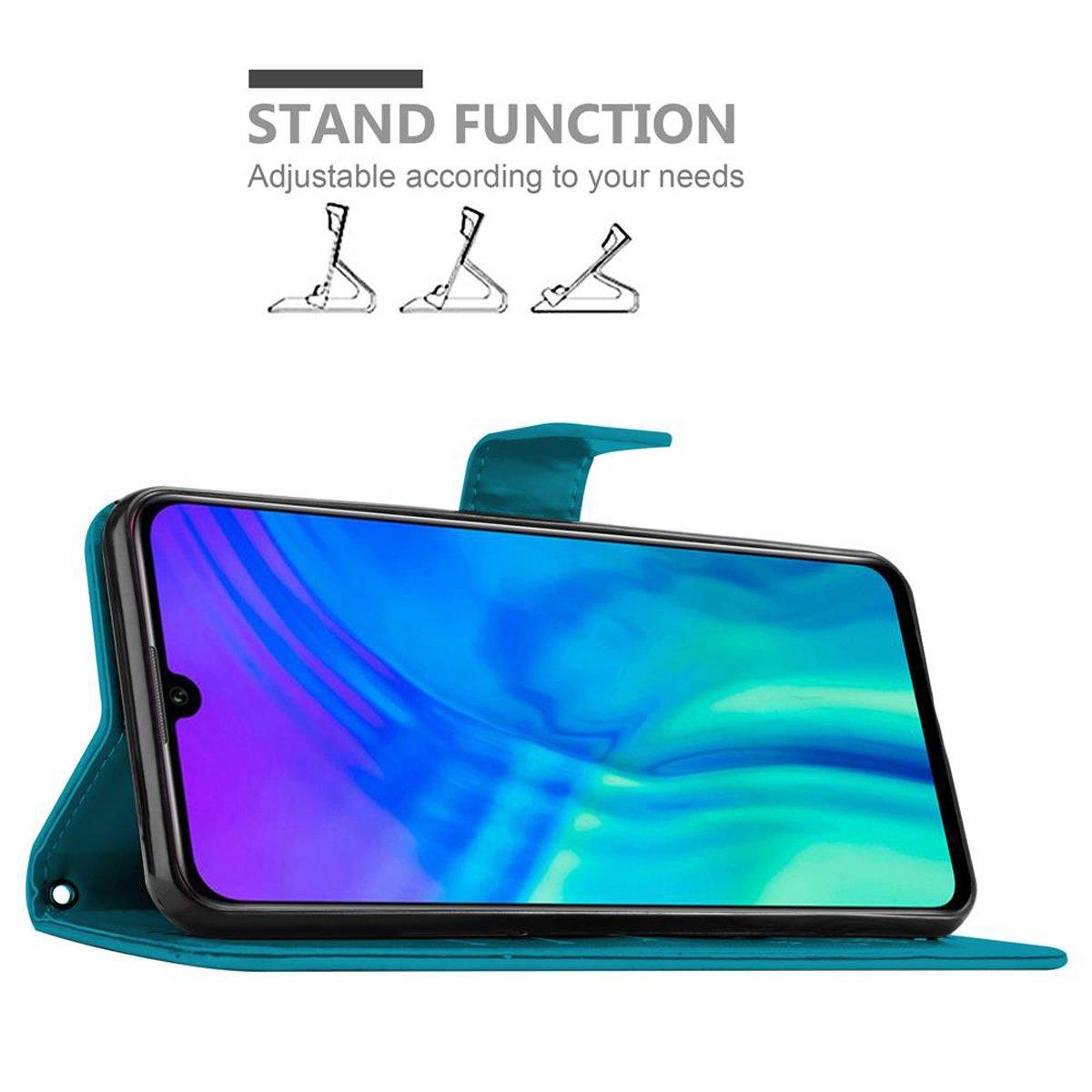 Cadorabo  Hülle für Honor 10i  20i  20 LITE  Huawei Enjoy 9S Blumen Design Magnetverschluss 