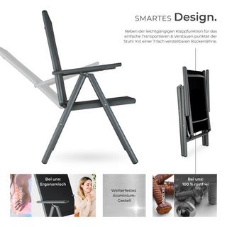 Tectake Lot de 2 chaises de jardin pliantes  