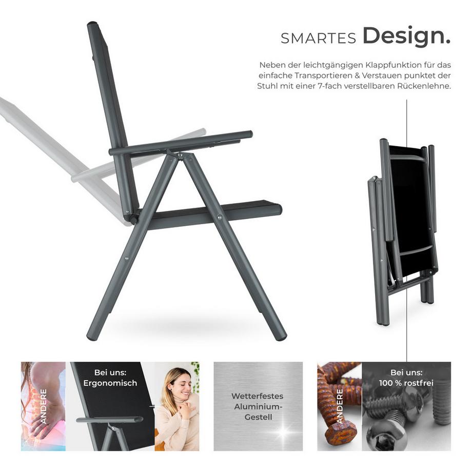 Tectake chaises de jardin pliantes MARILENA Pliable  