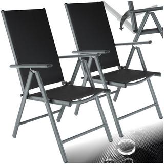 Tectake Lot de 2 chaises de jardin pliantes  