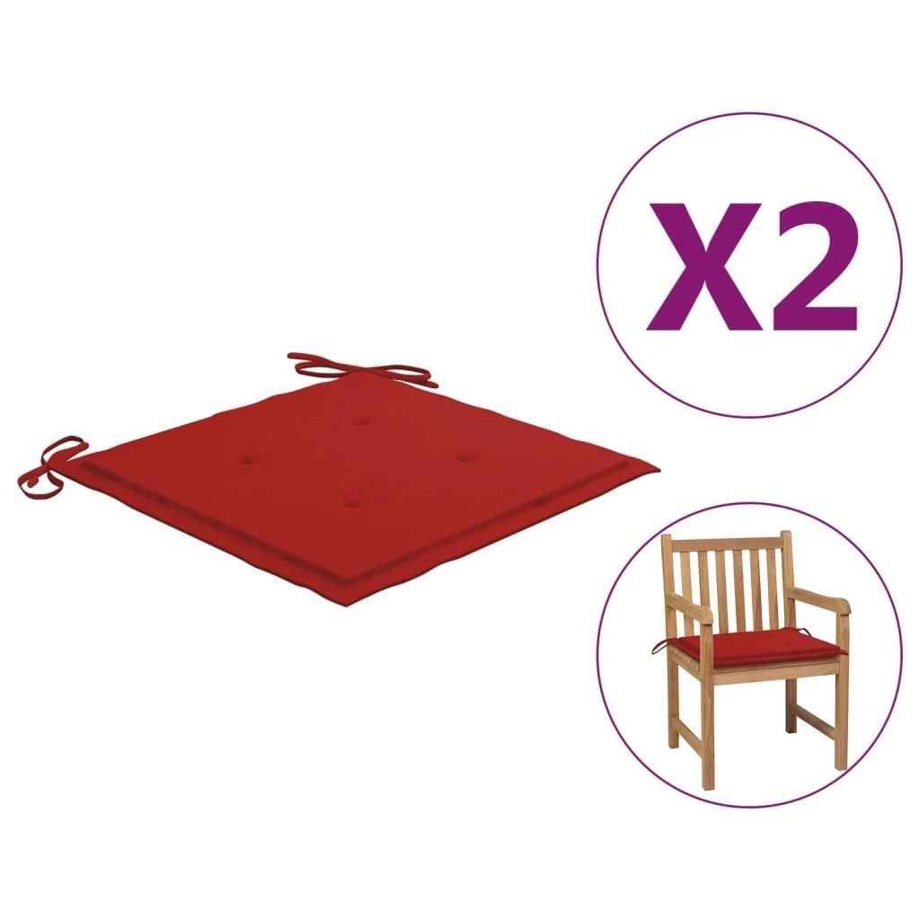 VidaXL Coussins de chaise de jardin 2 pcs   50x50x3 cm  