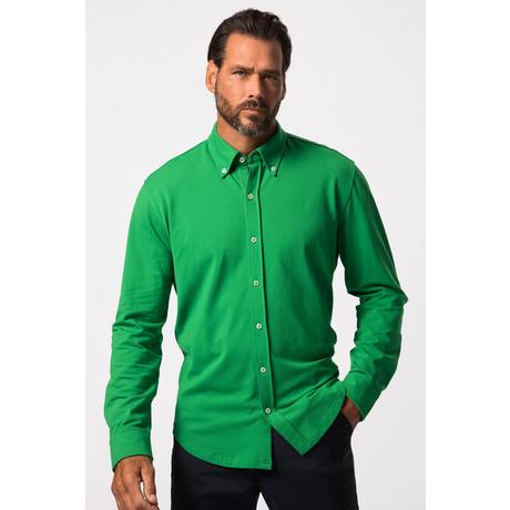 JP1880  Chemise en maille piquée JAY-PI, spécial golf. Technologie FLEXNAMIC®. Coupe Modern Fit. Manches courtes et col à pointes boutonnées. 