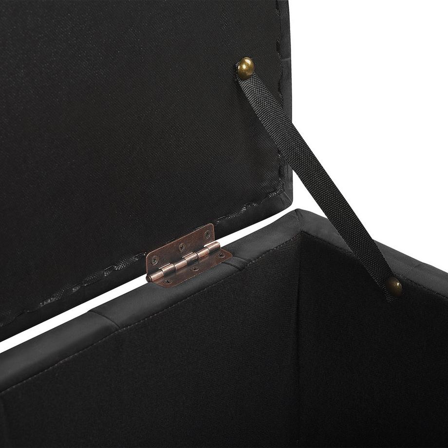 Beliani Ottomane mit Stauraum aus Samtstoff Glamourös MICHIGAN  