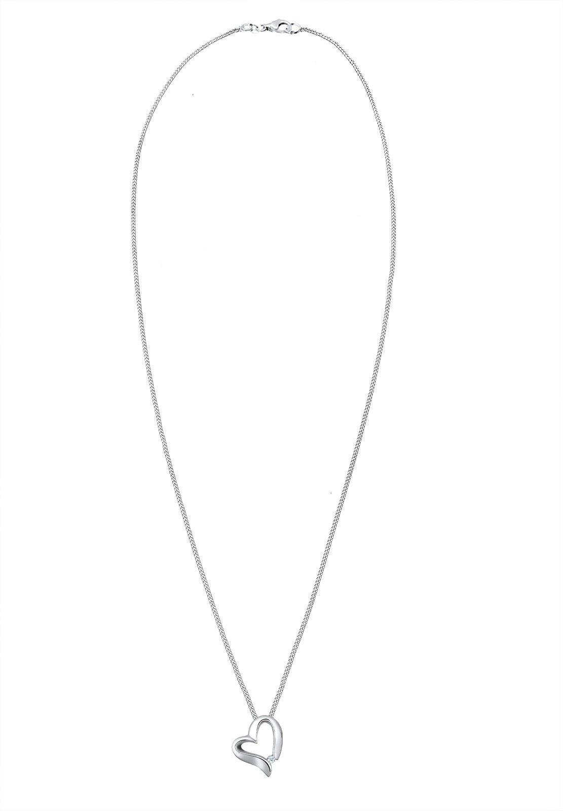 Elli  Halskette Herz Romantisch Diamant (0.015 Ct.) 