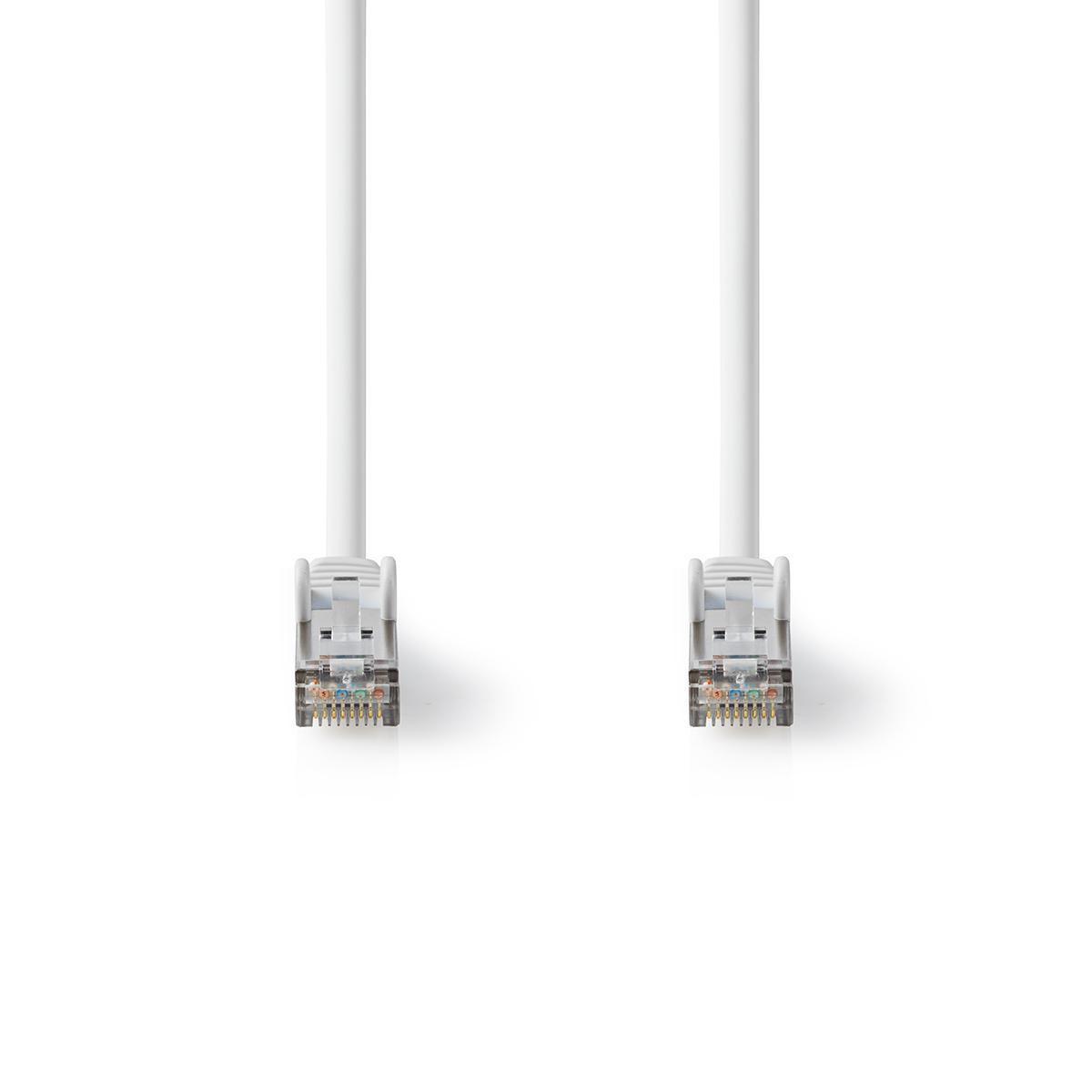 Nedis  Câble réseau Cat 8.1 | S/FTP | RJ45 mâle | RJ45 mâle | 0.30 m | Rond | LSZH | Blanc | Sachet plastique 