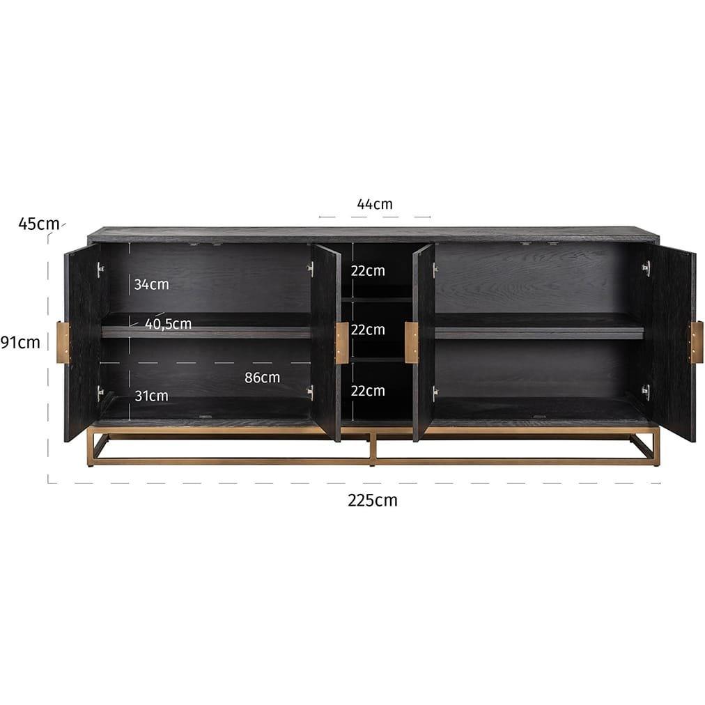 mutoni Buffet Blackbone laiton noir 225  