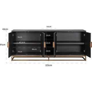 mutoni Credenza Blackbone ottone nero 225  