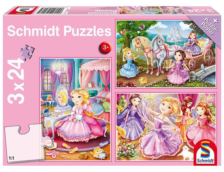 Schmidt  Puzzle Märchenhafte Prinzessin (3x24) 