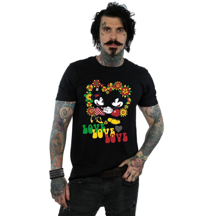 Disney Hippie Love Bedrucktes T-Shirt  