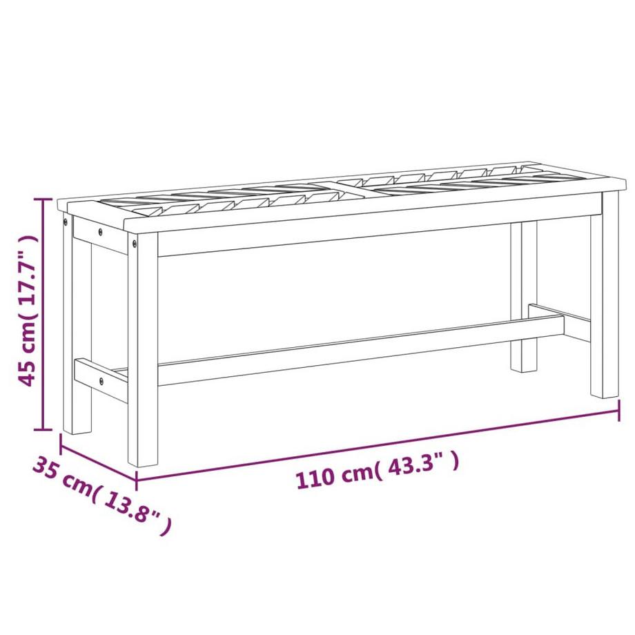 VidaXL Banc de jardin bois d'acacia  