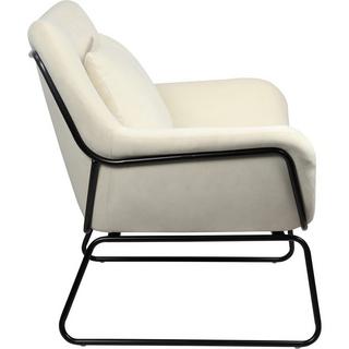 mutoni Chaise longue velours velours beige  